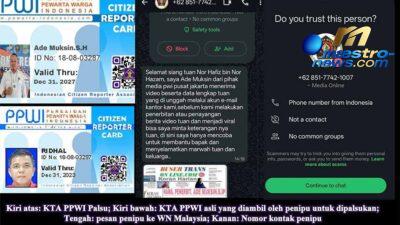 Ketua PWI Bekasi Ade Muksin Diduga Menipu Warga Malaysia dengan Modus KTA PPWI