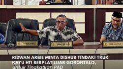 RIDWAN ARBIE MINTA DISHUB TINDAKI TRUK KAYU HTI BERPLAT LUAR GORONTALO
