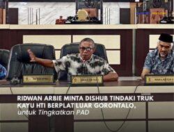 RIDWAN ARBIE MINTA DISHUB TINDAKI TRUK KAYU HTI BERPLAT LUAR GORONTALO